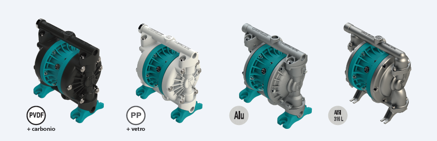 Gamma di pompe a doppia membrana Gamma di pompe a doppia membrana