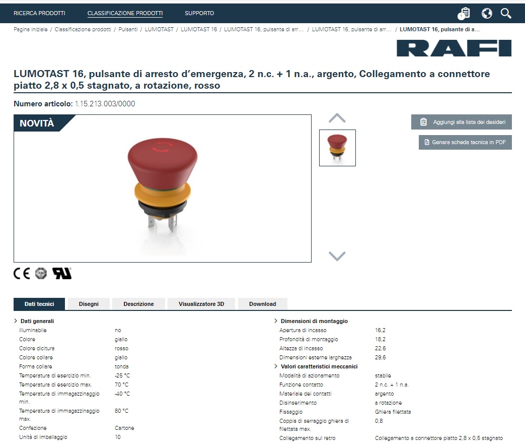 Nuovo catalogo elettronico RAFI