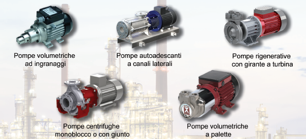 Pompe volumetriche, a ingranaggi e autoadescanti