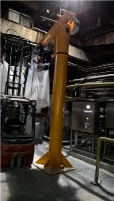 La gru a braccio motorizzata per la cartiera RDM La gru a braccio motorizzata per la cartiera RDM